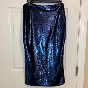 Blue Sequins/Velvet Skirt Brand New!